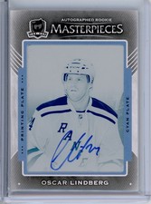 2015-16 The Cup Oscar Lindberg Rookie Masterpieces Autograph Printing Plate 1/1