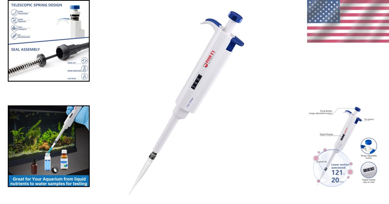 Adjustable Micropipette for Precise Measurements - 1ml High-Tech Design