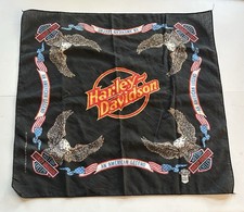 Vintage Harley Davidson Bandana An American Legend Eagle Handkerchief