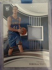 Panini 2024-25 Immaculate Nikola Topic Rookie Patch #153/99 Thunder Basketball