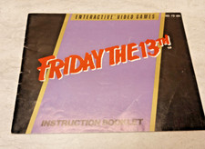 FRIDAY The 13th NES NINTENDO 1989 Instruction...