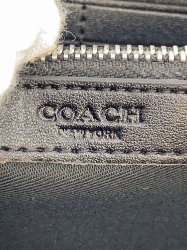 Coach lange Geldbörse Akkordeon Leder schwarz Herren CW715 gebraucht - Bild 3 von 6