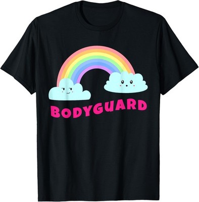 Bodyguard Shirts | Sarcastic Retro Rainbow Funny Bodyguard T-Shirt