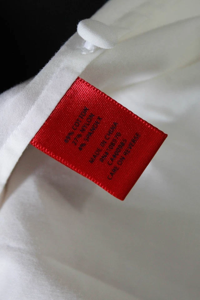 Женская блузка с коротким рукавом Z Spoke Zac Posen белый хлопок галстук размер S - Изображение 4 из 4