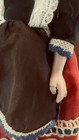 Vintage-Style Girl Play Doll, Blonde Wavy Hair Blue Eyes, Fabric Dress — photo 8