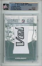 2010-11 ITG Ultimate Memorabilia Miikka Kiprusoff Ultimate Game-Used Glove # 1/1