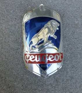 Plaque VELO PEUGEOT LION PARIS. Old Bike head badge. BICI FAHRRAD