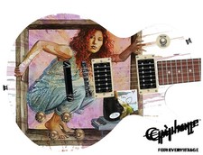 Tori Amos Autographed Gibson Epiphone Les Paul Graphics Guitar ACOA
