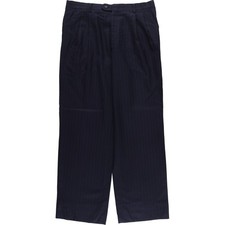 Vintage 1970'S Striped Two-pleat Wide Leg Slacks Men's Size W33 Size 33 