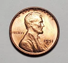 1951 D LINCOLN WHEAT PENNY UNC FILLED 5 ERROR #C10203