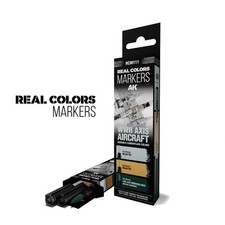 AK Interactive RCM111 Real Colors Markers - Axis Aircraft Squiggle Camoflauge Co