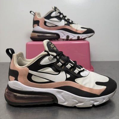 Nike Air Max 270 React Running Shoes WomensSize 8.5 Coral Black White AT6174-005