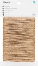 KINGLAKE 2mm Natural Jute Twine String 164 Feet Long Twine String for Crafts, Ar