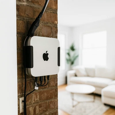 3DRELOADED Black Space-Saving Wall/Desk Mount for Mac Mini (Fits M1/M2) Holder Bracket