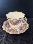 Vintage Salisbury Teacup & Saucer Iris Gold Trim Bone China Garland — photo 5