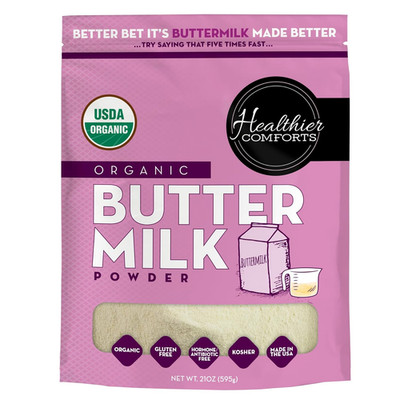 Organic Buttermilk Powder | USDA Certified, Kosher, Gluten Free, Non-Gmo | Bakin