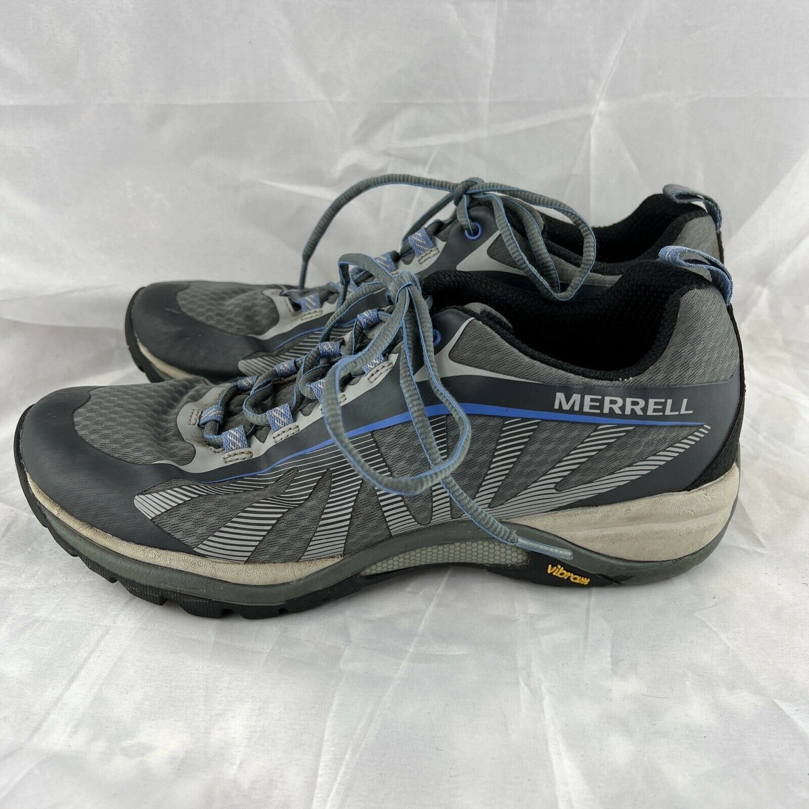 Merrell scarpe da trekking donna 8 5 grigio blu bordo sirena stivali bassi stringati J35516