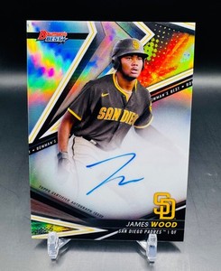 2022 Bowman's Best James Wood Auto Refractor #B22-JW Bold Auto Super Clean !!