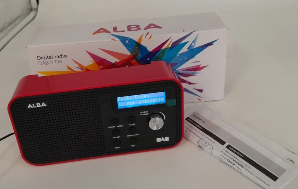 Alba DAB/UKW Radio rot funktionstüchtig verpackt A46 G435