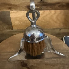 VTG Metal Silvertone Crumb Catcher Silent Butler Dustpan Hanging Brush