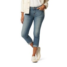 Levi Strauss Signature Gold Women's MidRise Slim Fit Capris Stretch Denim Ava...