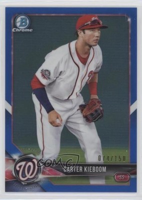 2018 Bowman Chrome Prospects Blue Refractor 74/150 Carter Kieboom #BCP192 0y59