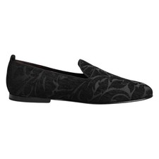 DOLCE & GABBANA Shoes Black Brocade Loafers Slip On Dress EU42.5 / US9.5 820usd