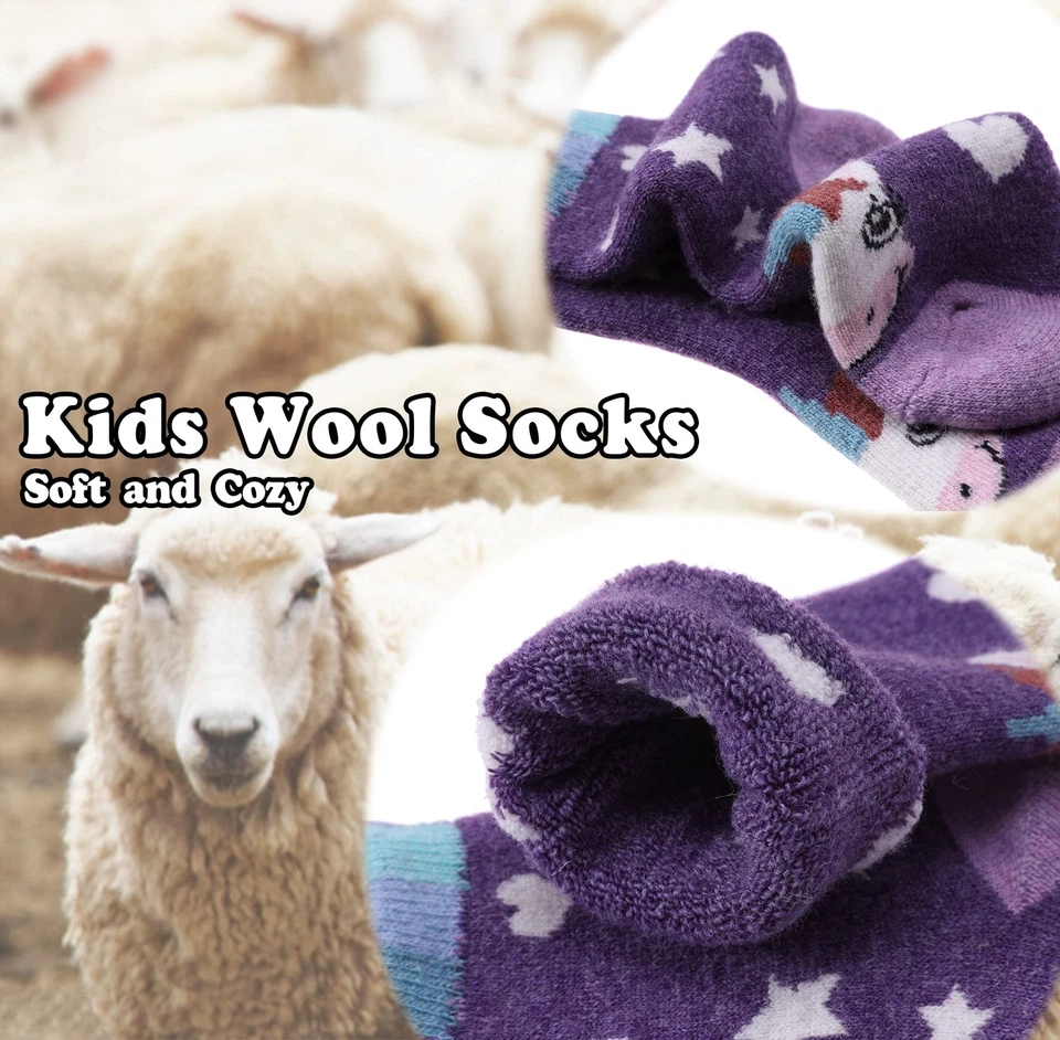 Детские шерстяные туристические носки мериноса — теплые ботинки для малышей мальчиков девочек уютные толстые теплые - Изображение 4 из 4