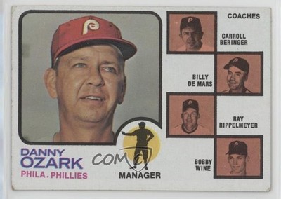 1973 Topps Danny Ozark Carroll Beringer Billy DeMars Bobby Wine Rookie RC 2u3