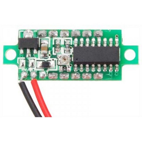 Mini Voltmetro display luminoso BLU misura 2,5-30 V 2 fili - Picture 2 of 3