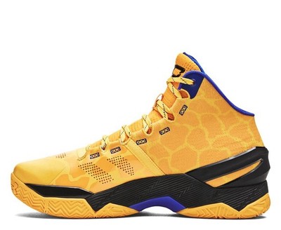 Under Armour Curry 2 “Bang Bang” 28.5 Under Armour Curry 2 Double Bang Basketball Shoes Gold Blue