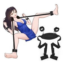 BDSM Bondage Kit Restraint Strap Hand  Ankle Cuffs Open Leg Sex Toys for Couple