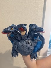 Folkmanis Three Headed Dragon Puppet Plush Fantasy Magic Monster Toy 12  