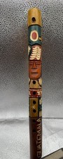 Wooden Handmade Guatemalan 15inch Long Hand Carved Flute Highly Detailed Totem
