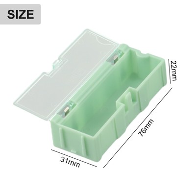 Secure Snap Lock Elektronik Aufbewahrungskoffer 10 St??ck SMT Box 75x31 5x21 5mm