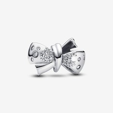 Brand New Pandora Silver S925 ALE Sparkling Bow Charm