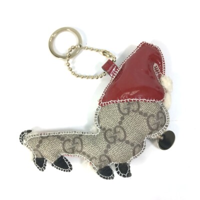 GUCCI キーホルダー　クリスマスバージョン　犬 GUCCI Gucciori Santa Claus Christmas Keyring GG Chihuahua dog Key