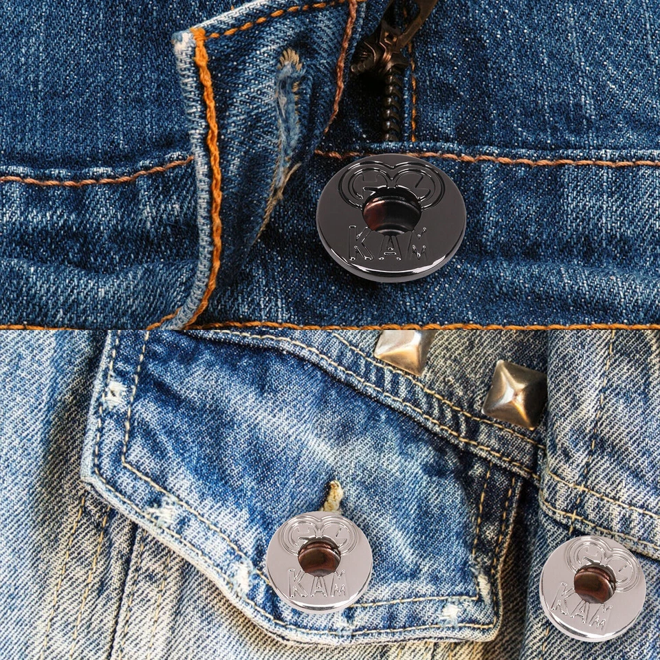 KAM Jeans Button Metal Fastener for Pants Heavy-duty Decoration Clothing 17/20mm - Image 4 of 4