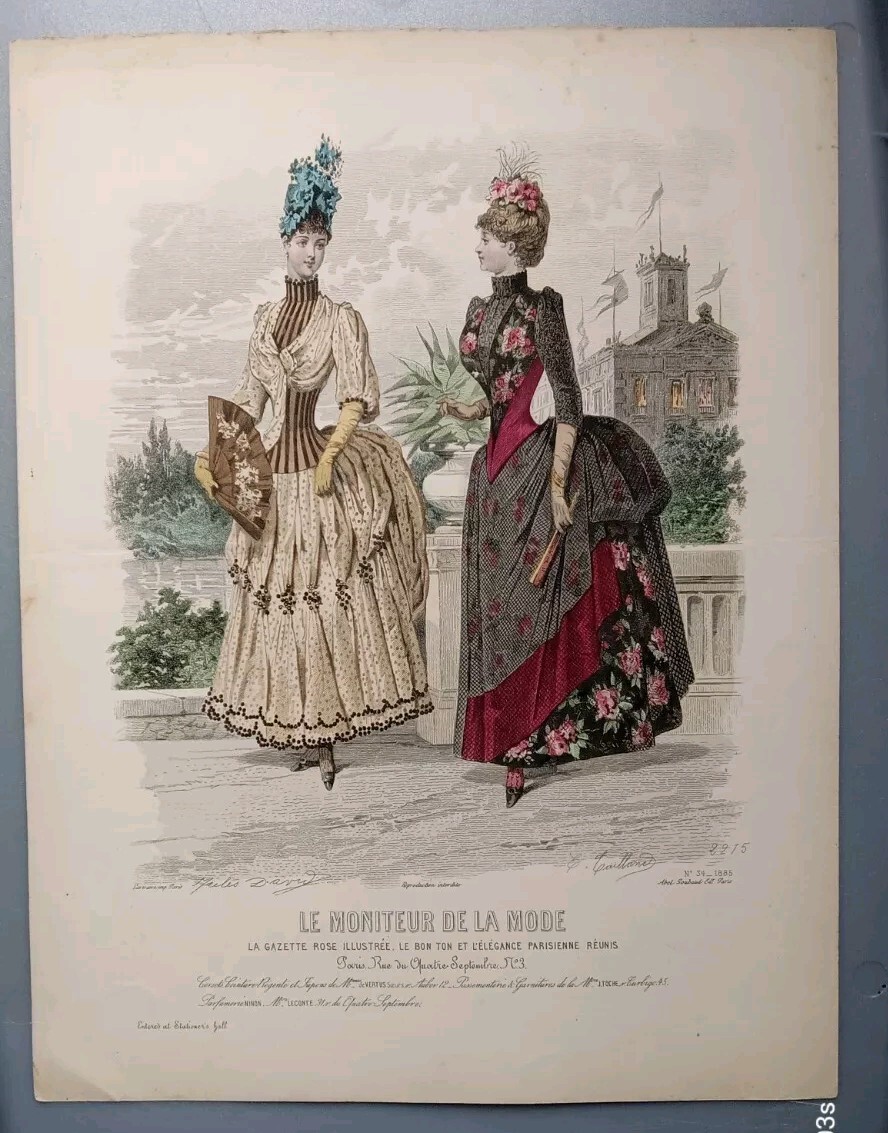 絵画 LE MONITEUR DE LA MODE French Fashion Print ”Le Moniteur DE