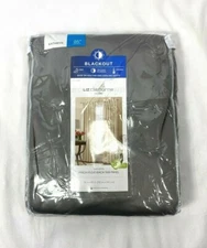 JCP Home Pembroke Castlerock Gray Thermal Grommet-Top Curtain Panel,50"x108"    
