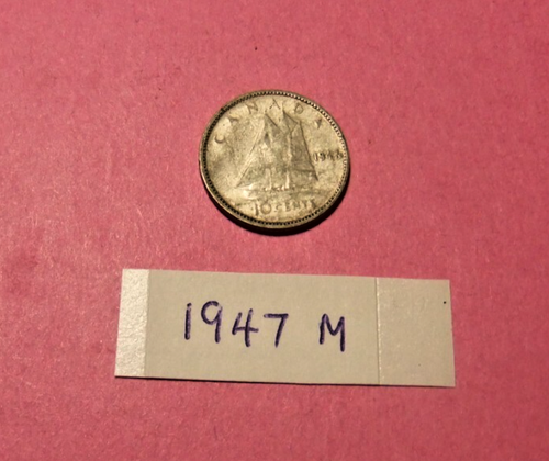 1947 Canada Silver Maple Leaf 10-Cent Coin - F12