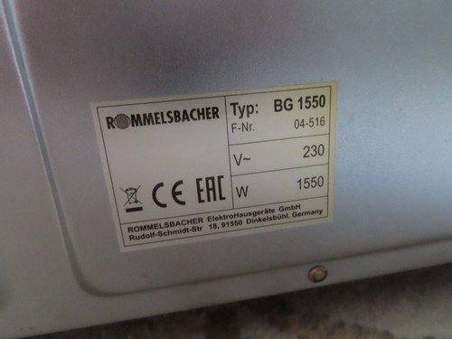 Rommelsbacher BG 1550 Elektro Backofen - Bild 6 von 8