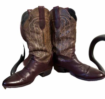 JB Dillon Brown Genuine Goat Leather Cowboy Boots Mens Sz  display picture 1