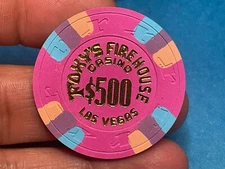 $500-FOXY’S FIREHOUSE—LAS VEGAS NEVADA CASINO CHIP——EXCELLENT CONDITION—-Z-2589