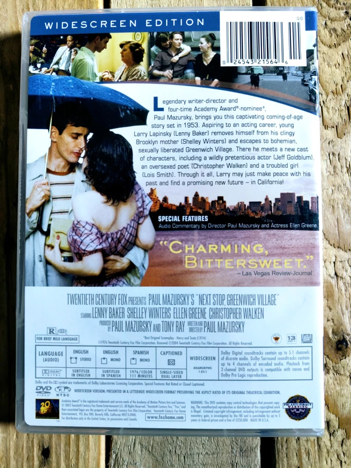 Next Stop Greenwich Village DVD R1 US VGC Paul Mazursky 1976 Film Lenny Baker - Image 2 of 4