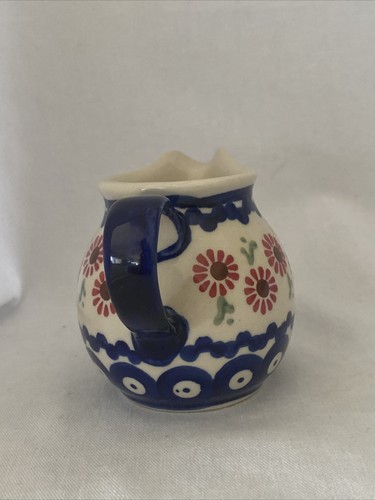 Polish Pottery Small Creamer Handmade - Picture 7 of 14