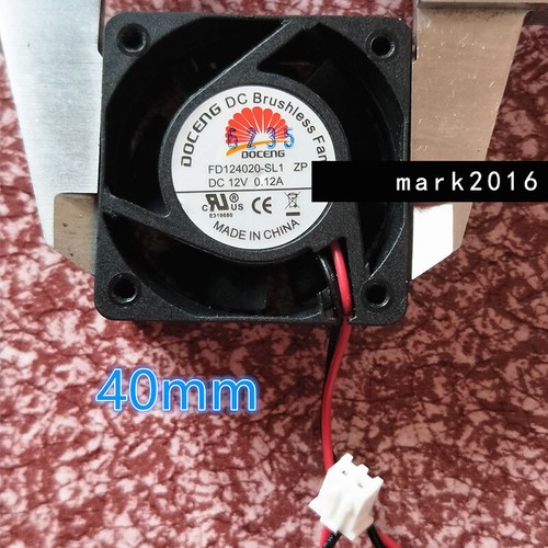 1pcs FD124020-SL1 DC12V 0.12A switch chassis cooling fan 40*40*20mm 2 wires - 第 1/1 張圖片