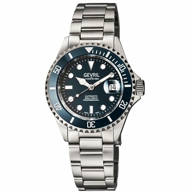 Gevril Men's 4853A Wall Street Swiss Automatic Ceramic Bezel LIMITED EDITION