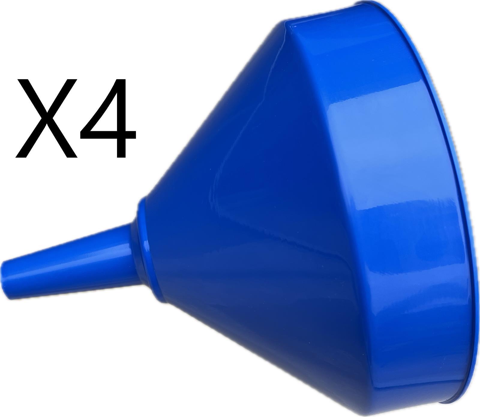 4x Extra Wide Large Funnel 245mm Oil Change Petrol Diesel Fuel Water Liquids