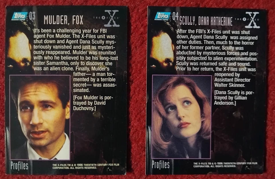 The X-Files David Duchovny & Gillian Anderson autograph trading cards - Image 4 of 4